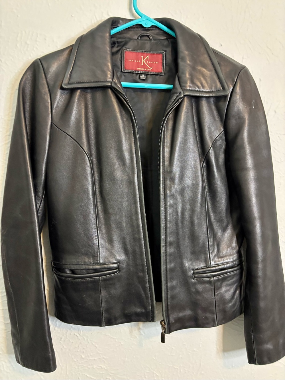 Black Leather Zip Jacket